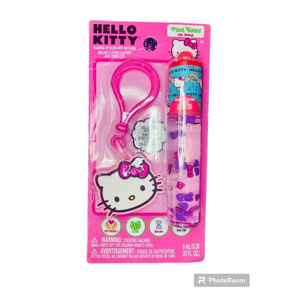 Hello Kitty Lipgloss And Keychain Set Vegan